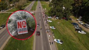 MANIFESTACIÓN EN RUTA 2 KM 52 TERMOELÉCTRICAS