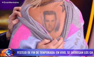 TATUAJE LOCUTORA GRAN HERMANO SANTIAGO DEL MORO