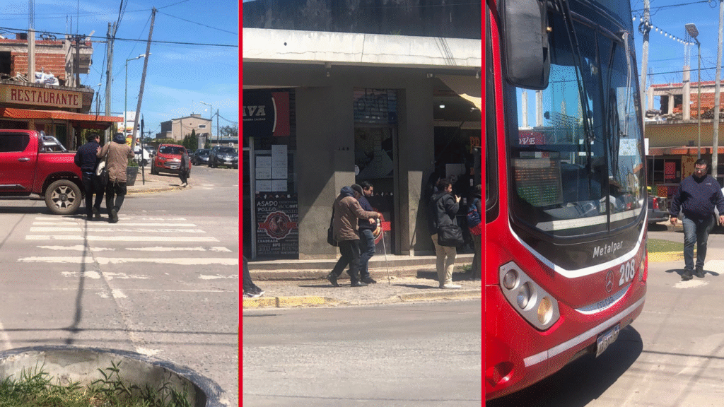 CHOFER AYUDÓ A UNA PERSONA CIEGA A CRUZAR LA CALLE