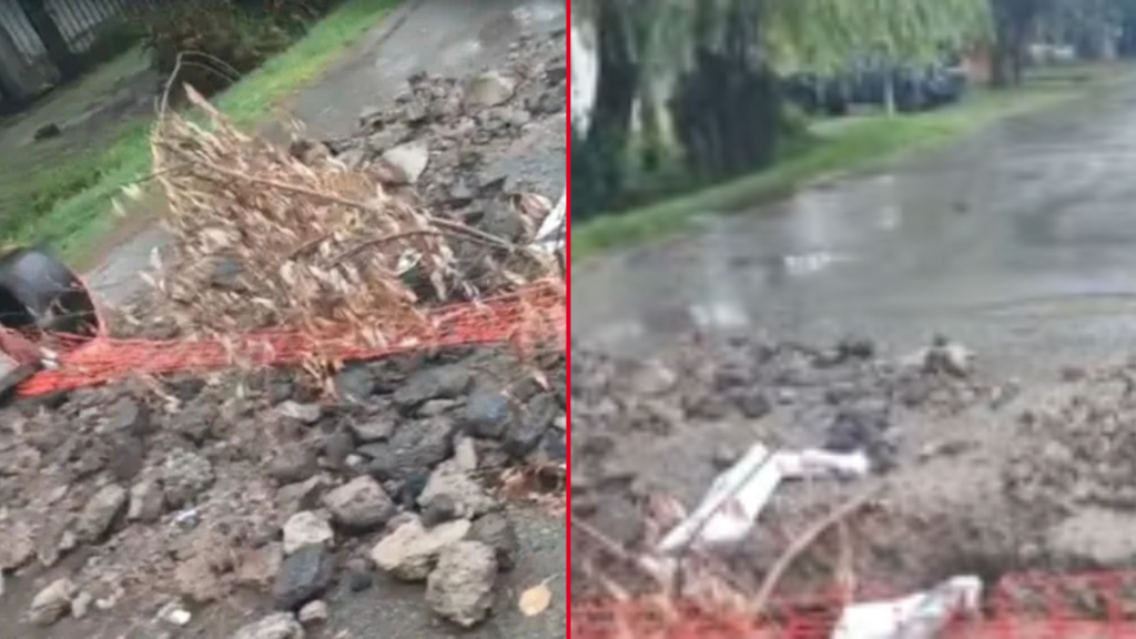 SAN CARLOS AGUA ACUMULADA ASFALTO RECLAMO VECINOS