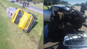 ACCIDENTE RUTA 2 KM 43 CAMIÓN AUTO