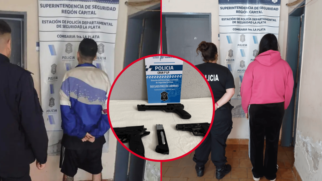 PAREJA DETENIDA ARMAS