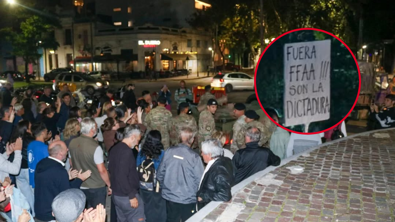 Fuerte repudio en Plaza Malvinas por la presencia de camiones del ...