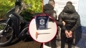 DETENIDOS MOTO ROBADA