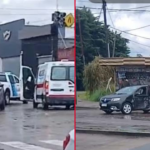 Fuerte accidente en 44 y 143: dos vehículos chocaron en medio de la lluvia y hubo un hospitalizado