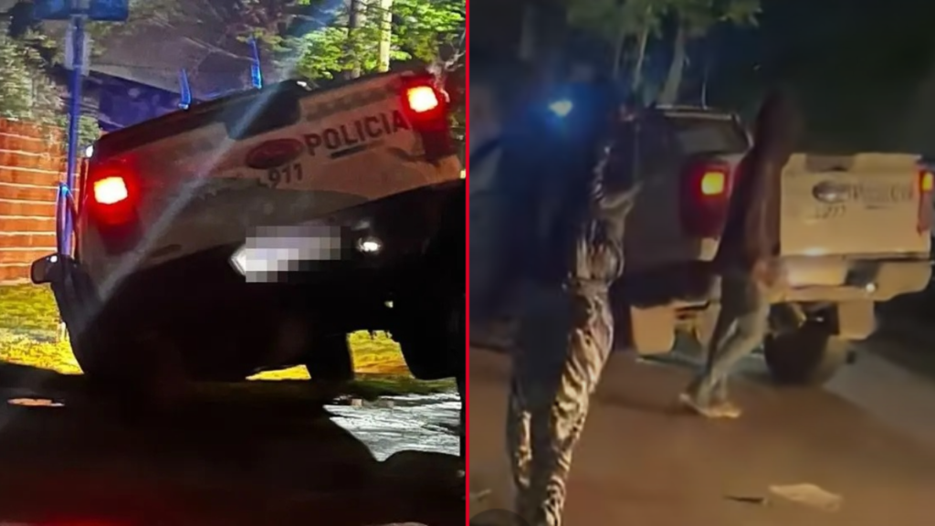 “Necesitamos ayuda” un patrullero terminó en una zanja tras perseguir a un motociclista en 139 y 73