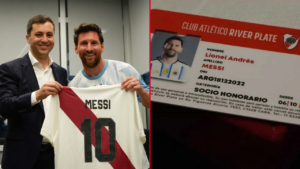messi socio honorario de River